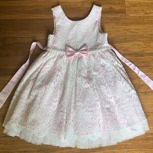 Elegant Pink Lace Kids Dress